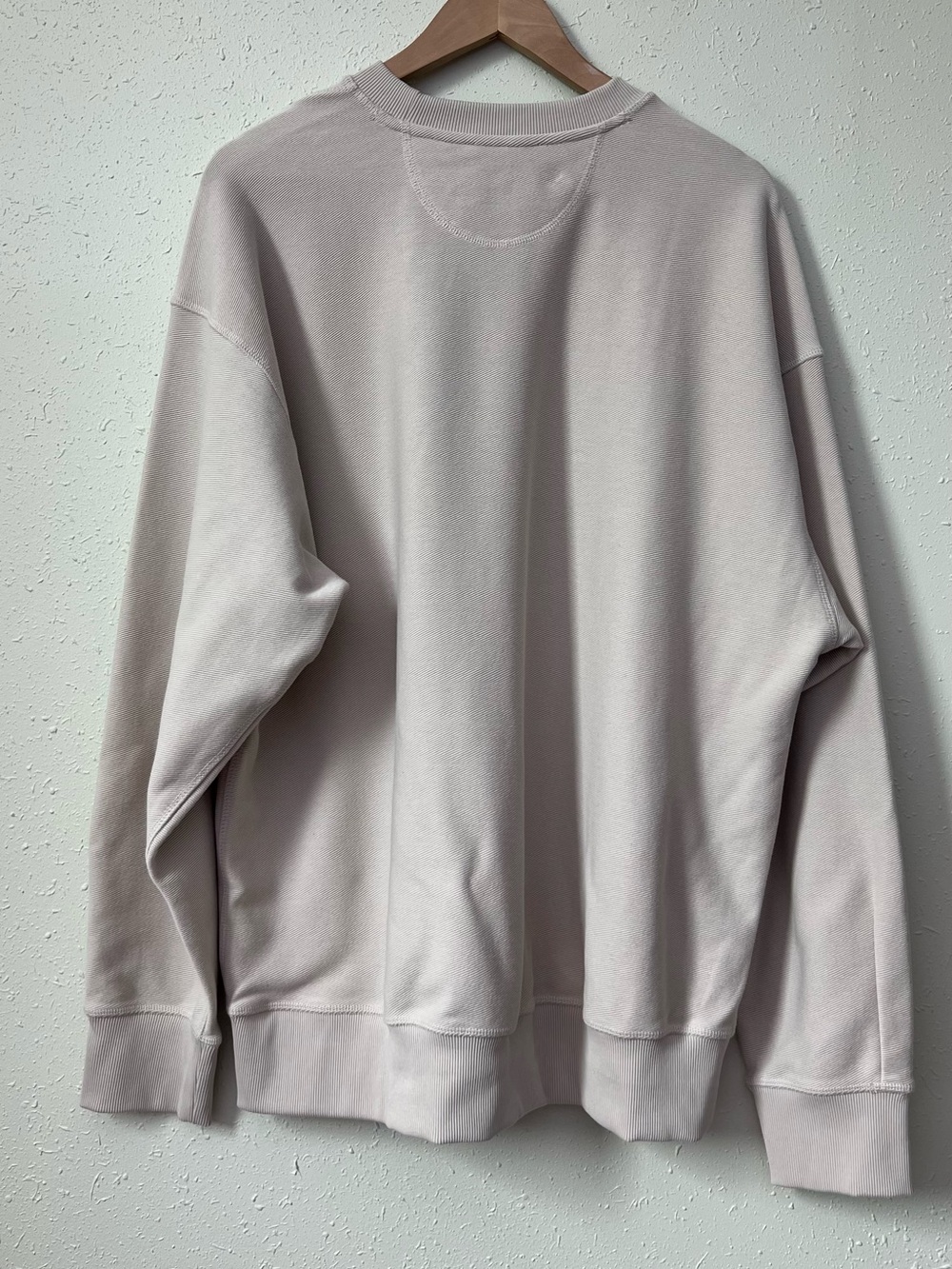 New Everlane TWILL TERRY JACQUARD CREW SWEATSHIRT Peyote Size M - Picture 4 of 13